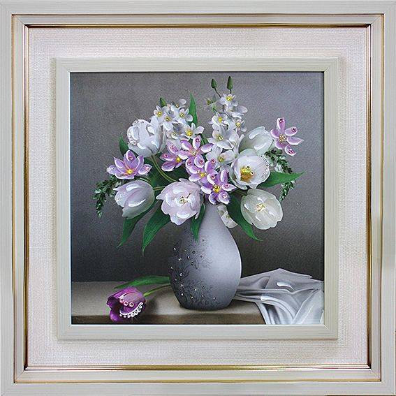 Картина Swarovski "Белые тюльпаны" KS-001
