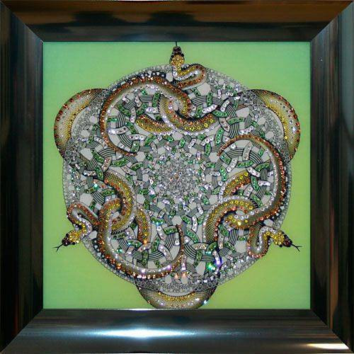 Картина Swarovski "Орнамент змеи" O-305-gf
