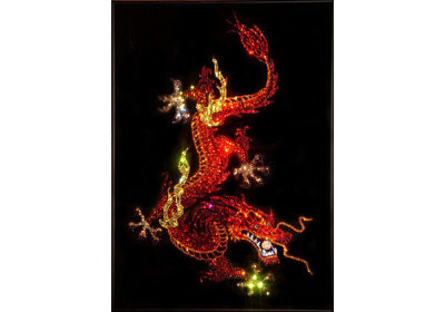 Картина Swarovski "Дракон с жемчужиной" 2072-gf