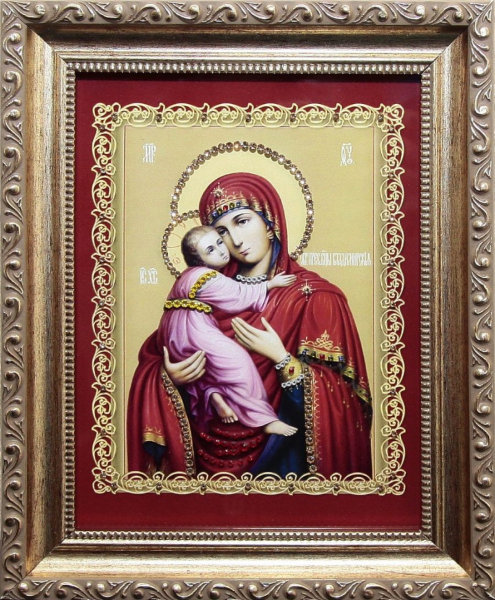 Икона Swarovski "Икона Божией Матери Владимирская" 2104-gf
