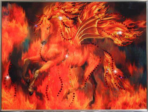 Картина Swarovski "Огненный конь" O-209-gf