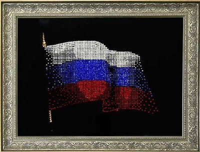 Картина Swarovski "Флаг России" 1772-gf