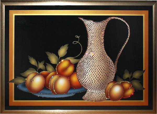 Картина Swarovski "Натюрморт с персиками" N-103