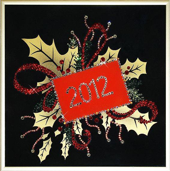 Картина Swarovski "Новогодняя открытка" N-006