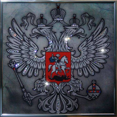 Картина Swarovski "Герб (серебро)" G-309-gf