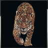 Картина Swarovski "Золотой ягуар" zolotoy-yaguar-gf