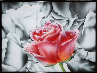 Картина Swarovski "Контраст цвета-Роза" K-193