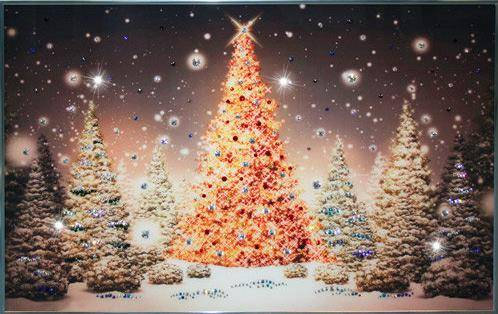 Картина Swarovski "Новогодняя елка" N-054-gf