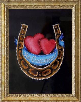 Картина Swarovski "Сердца двух" 1639-gf