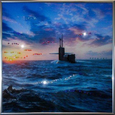 Картина Swarovski "Подводная лодка" P-319-gf