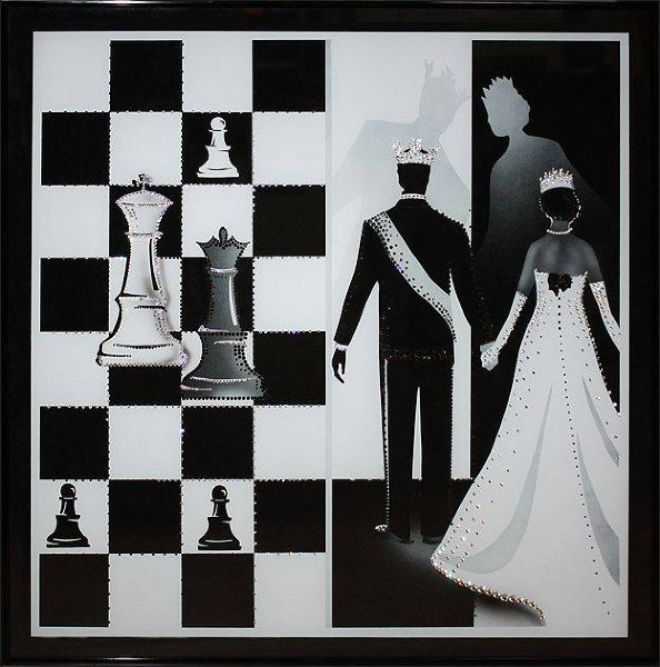 Картина Swarovski "Шахматный гамбит" H-011
