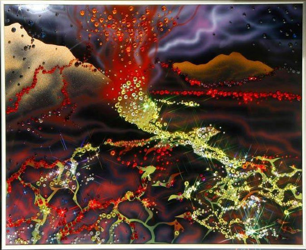 Картина Swarovski "Извержение вулкана" I-002