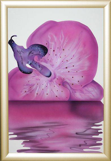 Картина Swarovski "Сиреневая орхидея-5" S-060