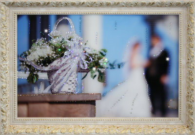 Картина Swarovski "Свадебные цветы" 1420-gf