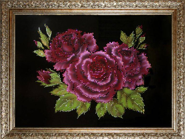 Картина Swarovski "Розы" (в багете) KS-068