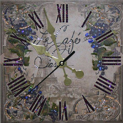 Настенные часы Swarovski "Виноградная лоза" 1657-gf