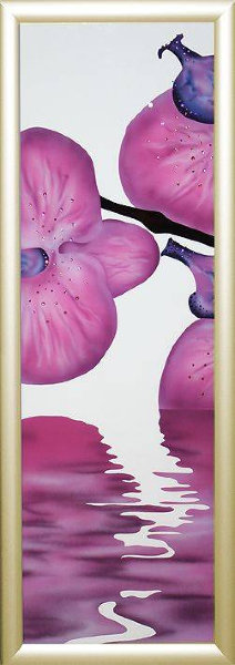 Картина Swarovski "Сиреневая орхидея-2" S-063