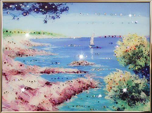 Картина Swarovski "Морской пейзаж" M-306-gf