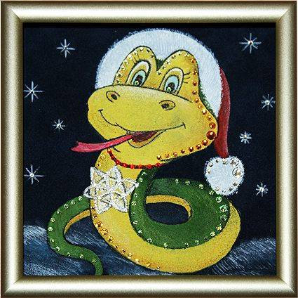 Картина Swarovski "Новогодняя змейка" Z-109