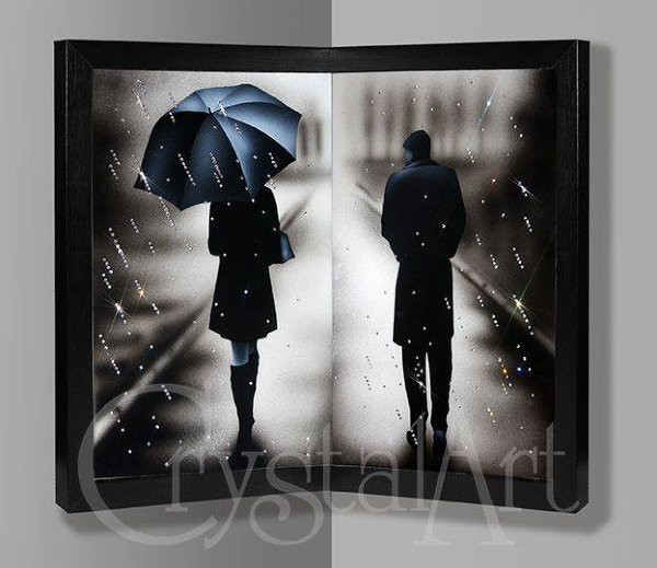 Угловая картина Swarovski "Под дождем" KSU-003