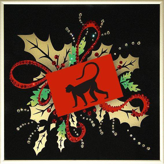 Картина Swarovski "Новогодняя открытка - Год обезьяны" KS-111