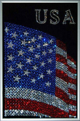 Картина Swarovski "Флаг USA" F-004
