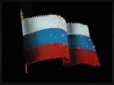 Картина Swarovski "Флаг РФ-2" KS-109