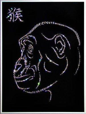 Картина Swarovski "Символ года - обезьяна" S-118
