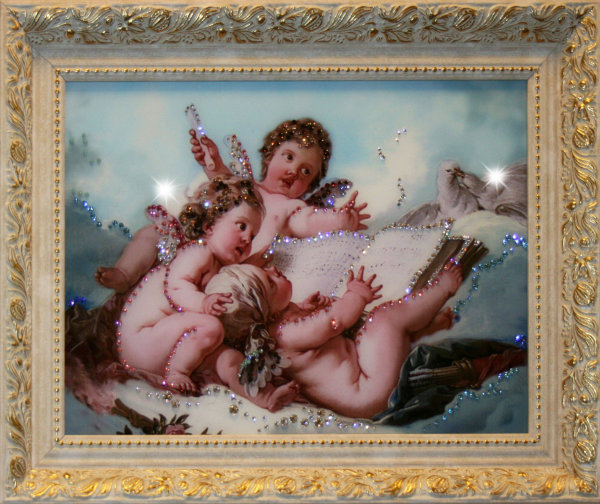 Картина Swarovski "Небесные ангелы" 1415-gf