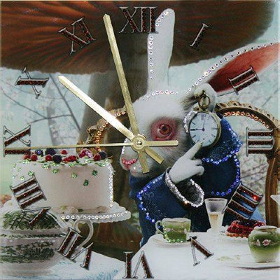 Настенные часы Swarovski "Время пить чай" 1645-gf