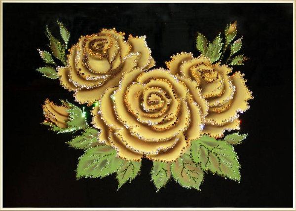 Картина Swarovski "Розы (медовые)" R-102