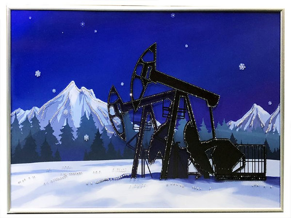 Картина Swarovski "Нефть большая" 2144-gf