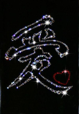 Картина Swarovski "Иероглиф - символ любви" I-302-gf