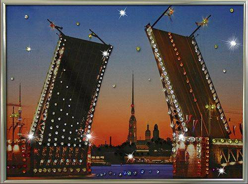 Картина Swarovski "Дворцовый мост малый" D-316-gf