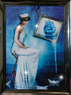 Картина Swarovski "Морская дама" M-317-gf