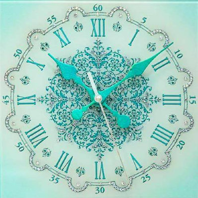 Настенные часы Swarovski "Снежинка" 1771-gf