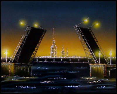 Картина Swarovski "Дворцовый мост" D-023