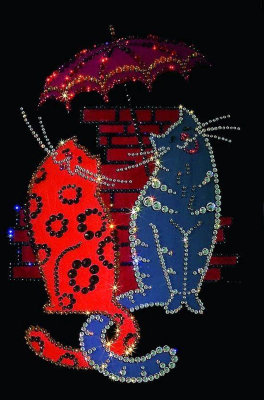 Картина Swarovski "Мартовские коты" M-005