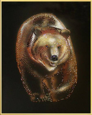 Картина Swarovski "Медведь" M-053
