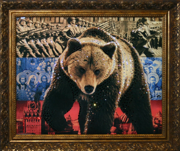 Картина Swarovski "Медведь-символ России" малая 1605-gf