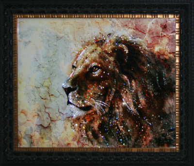 Картина Swarovski "Мраморный лев" 1722-gf