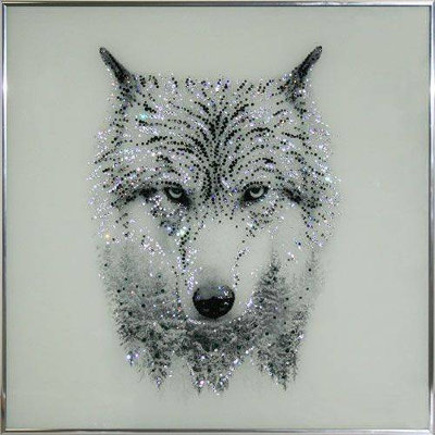 Картина Swarovski "Таёжный волк" 1724-gf
