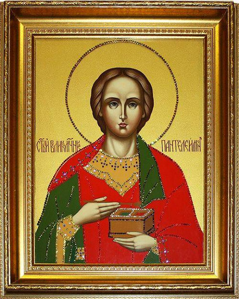 Икона Swarovski "Святой Пантелеймон" IK-103