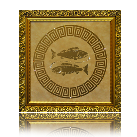 Картина Swarovski "Рыбы" З-014st