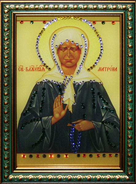 Икона Swarovski "Матрона Московская" малая 1442-gf