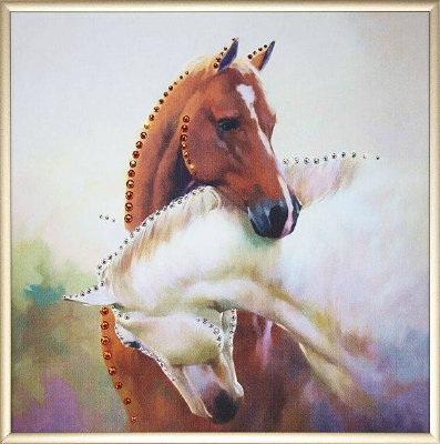 Картина Swarovski "Инь-янь в год лошади" I-077