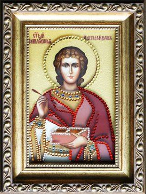 Икона Swarovski "Святой Пантелеймон" IK-066