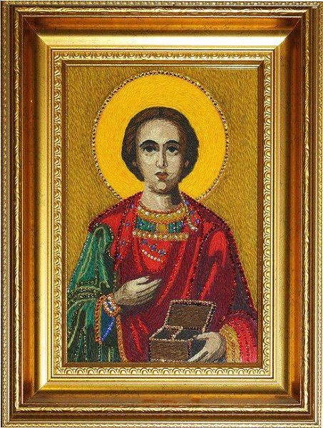 Икона Swarovski "Святой Пантелеймон (Коллаж)" IK-106