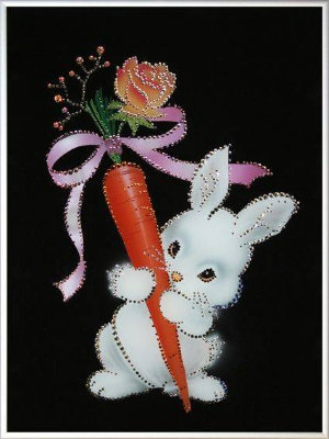 Картина Swarovski "Любовь-Морковь" L-036