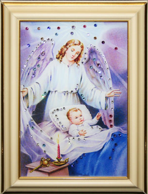 Икона Swarovski "Ангел-защитник" малая 1446-gf